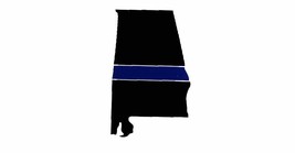 K&#39;s Novelties Alabama State Blue Line Decal Sticker - £2.59 GBP