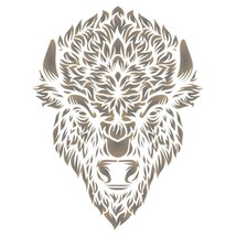 Bison Artistry Stencil - 10x13 inch L - Premium Buffalo Bison Head Stencil Templ - $58.40