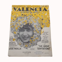 Vintage Sheet Music Valencia 1926 A Song Of Spain Piano Voice Ukulele - £11.08 GBP
