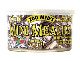 [Pack of 4] Zoo Med Can O Mini Mealies Mealworms for Reptiles, Turtles, Amphi... - £30.60 GBP