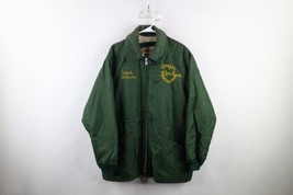 Vtg 60s 70s Mens XL Thrashed Chain Stich Fleece Lined Coach Coaches Jacket USA - £54.47 GBP