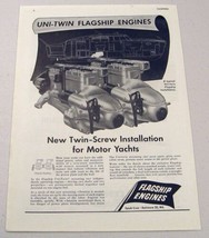 1945 Print Ad Flagship Uni-Twin Marine Engines Twin Screw Baltimore,MD - $18.65