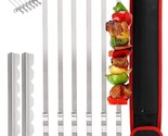9 Pcs Stainless Steel Barbecue Skewers, 17&quot; Kabob Skewers For Grilling,R... - $31.99