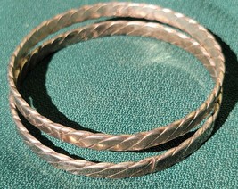 Hecho en Mexico Braided Pressed Sterling Silver  Bracelet Vintage 32.3 g... - £38.15 GBP