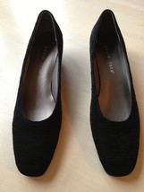 David Tate Women&#39;s Shoes Black Heels Gathered Size 9 Narrow NWOB - $97.76