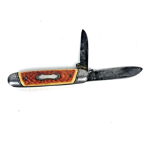 PROV CUT CO POCKET KNIFE MADE IN USA 2 BLADE BROWN HANDLE PROVIDENCE CUT... - $21.85