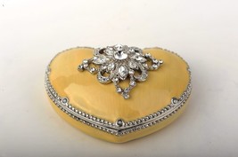 Keren Kopal Heart Shaped Trinket Box Hand made with Austrian Crystal - $44.10