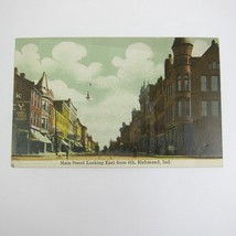Antique Richmond Indiana Postcard Main Street Looking East From 4th UNPO... - $9.99