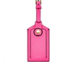 FOSSIL Leather Luggage Tag Travel Bright Pink - $36.43