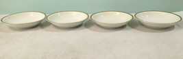 Vtg Lot of 4 Vintage PMS Paul Muller Turin Bavaria Saucers White With Gold Trim - £23.48 GBP