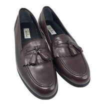 PERTINI Men&#39;s 12 M Brown Soft Leather Slip On Loafer w/ Tassel Shoes Han... - $39.57