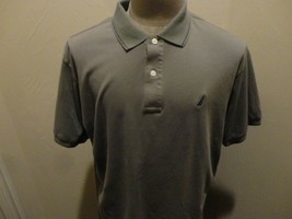 Vintage 90&#39;s Nautica Brand Green Solid Golf Polo Shirt Adult L Cotton Ve... - £18.64 GBP