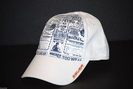 Bauer Hockey Lifestyle Apparel Newsprint Flex Fit Hockey Cap Hat   - £17.16 GBP