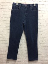 Gloria Vanderbilt Womens Amanda Ankle Jeans Blue Denim Dark Wash Size 12 - £11.93 GBP