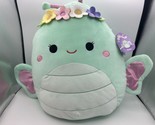 Squishmallows Teal “Reina” Butterfly Flowers 16” Large Plush New w/Tags ... - $34.88