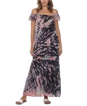 MSRP $54 Raviya Tie-Dye Maxi Cover-Up Dress Womens Multicolor Size Medium DEFECT - £17.58 GBP