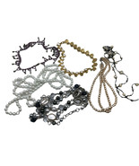 Jewelry Lot Necklaces Chains Beaded Vegan Pearls Layered Costume Lovely ... - €26,86 EUR