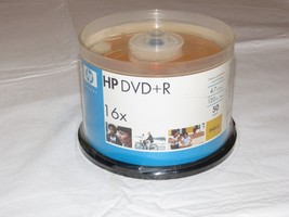 HP DVD+R 16X 50 Pack 4.7 GB Data 120 Minutes Video 50 dvd discs NEW Old ... - £16.16 GBP