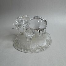 Vintage Cristal D’Arques Family Elephant Crystal Figurine Baby Mom Frost... - $330.62 MXN