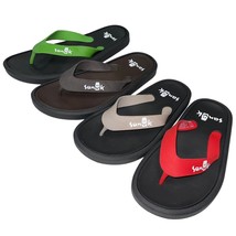 Sanuk Mens Sidewalker Flip Flops Thong Sandals Waterproof Rubber Beach S... - $48.95