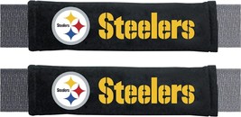 NFL Pittsburgh Steelers Embroidered 9.5&quot; Seatbelt Pad Pair by FanMats - £14.93 GBP