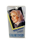 ColorCovers Rain Bonnet with Visor PINK Trim 1998 NOS Ladies Hair Cover ... - £11.77 GBP