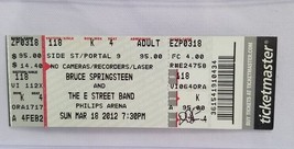 Bruce Springsteen &amp; E Street - Original 2012 Unused Whole Full Concert Ticket - £11.96 GBP