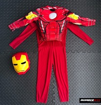 Kids Iron Man 3 Marvel Avengers Muscle Costume Child Small 4-6 Helmet Chest - £23.21 GBP
