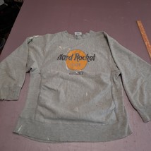 Hard Rocket Cafe Sweater Adult Large Destroyed Beirut Y2K Bootleg Street... - $17.05