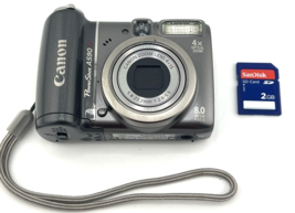 Canon Powershot A590 IS 8MP Digital Camera 4x Zoom TESTED - £50.03 GBP