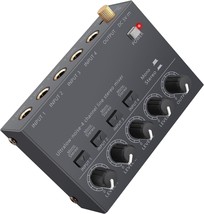 Linkfor 4 Channel Audio Mixer, Ultra-Compact 4 Channel Bass, And Stage M... - $39.98