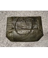 MAURIZIO TAIUTI Avocado Green Croc Embossed Large Leather TOTE Bag Purse - $44.55