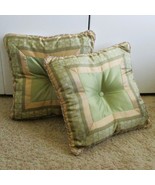 Croscill  Decorative Throw Toss Pillows Set of 2 Square with Buttons EUC - $24.75