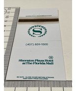 Matchbook Cover Sheraton Plaza Hotel  At The Florida Mall  Unsyruck  gmg... - $224.20 MXN