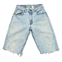 Levi&#39;s Men&#39;s Cut-off Jean Shorts Vintage 90s Size 30 Faded Lightly Distressed - £23.03 GBP