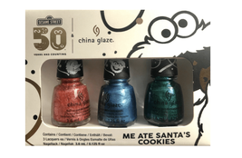 China Glaze Sesame Street, Me Ate Santa&#39;s Cookies * Mini 3 Nail Polish Kit * - $4.99