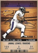 Fleer Authentix 2003 Jamal Lewis Baltimore Ravens #82      Football - £1.56 GBP