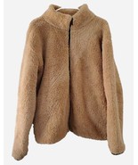 PINK Victoria’s Secret Teddy Sherpa Jacket Women’s Large Brown Full Zip ... - £15.52 GBP
