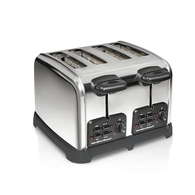 Hamilton Beach 1560W 4 Slice Classic Stainless Steel Toaster - £78.64 GBP