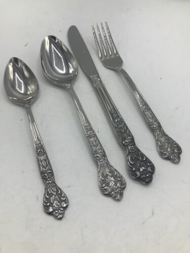 Vintage Versailles MSI Japan Stainless Steel 4-Piece Setting Spoons Knife Fork - $34.64