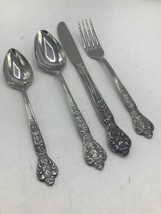 Vintage Versailles MSI Japan Stainless Steel 4-Piece Setting Spoons Knife Fork - £27.62 GBP