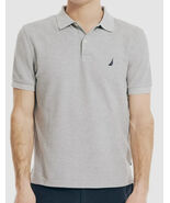 $70 Nautica Men's Gray Performance Crafted Classic Fit Deck Polo Shirt S... - €23,85 EUR