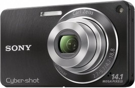 Sony Dsc-W350 14.1Mp Digital Camera With 4X Wide Angle Zoom With Optical, Black - £139.19 GBP
