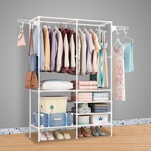 Heavy Duty Clothes Rack Garment Storage Wardrobe Hanger Stand Closet Org... - £44.79 GBP