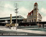 Principale Street Ferrovia Stazione Depot Richmond Virginia VA 1908 DB C... - £12.31 GBP