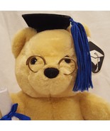 Graduation Teddy Bear Graduate 9&quot; Plush Stuffed Animal 1999 Kids of Amer... - £15.58 GBP