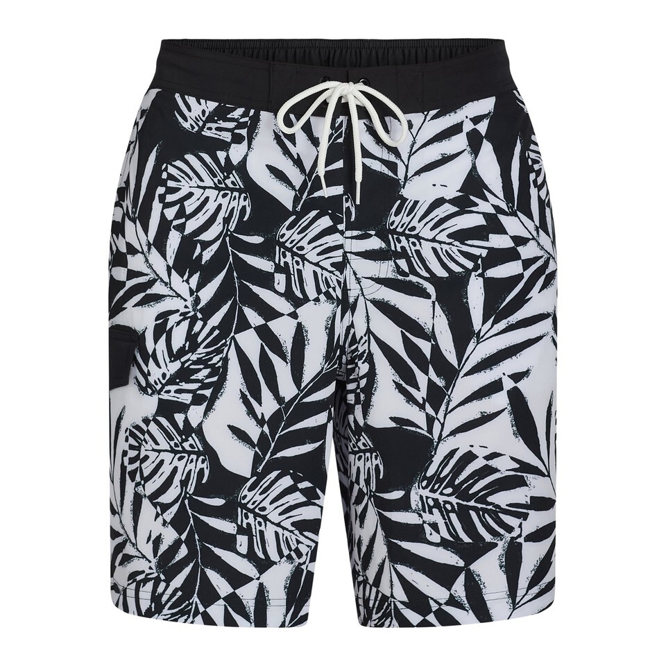 George Men's E-Board UPF 50+ Swim Trunks 9" Inseam Black Floral Size 2XL (44-46) Item image 4