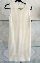 ST. JOHN Black Label Cream/Ivory Knit Wool Blend Sheath Dress Sz 6 $1295 - $445.40