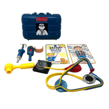 VTG Fisher Price Medical Kit Doctor Playset Toy w/ Blue Case - £77.76 GBP