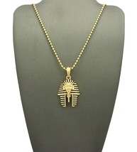 New Egyptian KING-TUT Pendant &amp;2mm/24&quot; Ball Chain Hip Hop Necklace - XGP10BC - £10.44 GBP